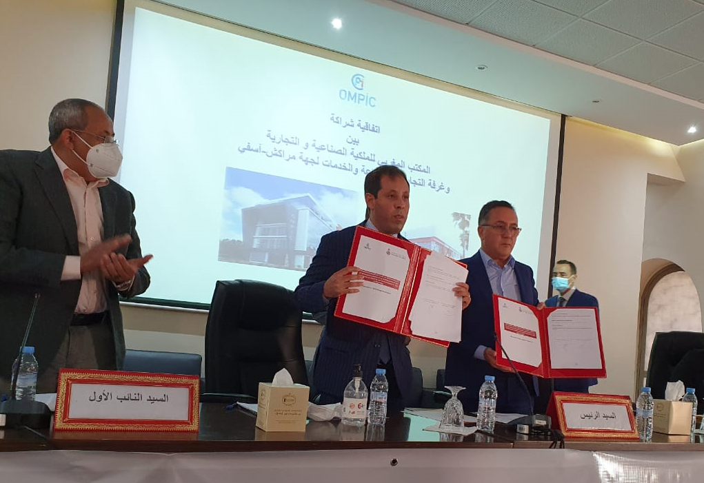 SIGNATURE D'UNE CONVENTION CADRE ENTRE L'OMPIC ET LA CCIS MARRAKECH SAFI