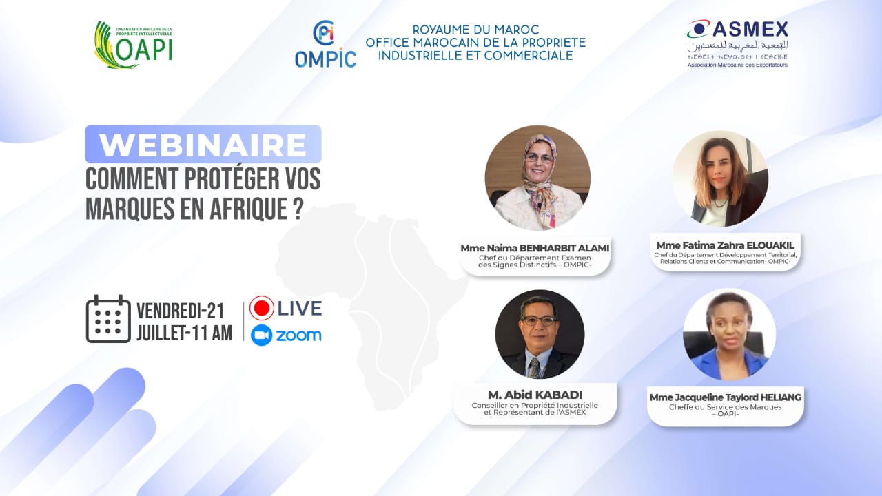 Webinaire sous le thème :" Comment protéger vos marques en Afrique ?"
