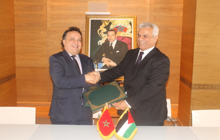 SIGNATURE A CASABLANCA D'UN MEMORANDUM D'ENTENTE ENTRE LES ORGANISMES CHARGES DE LA PROPRIETE INDUSTRIELLE DU MAROC ET DE LA PALESTINE