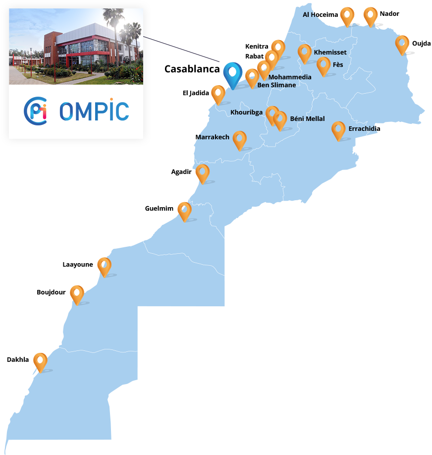 ompic maroc map